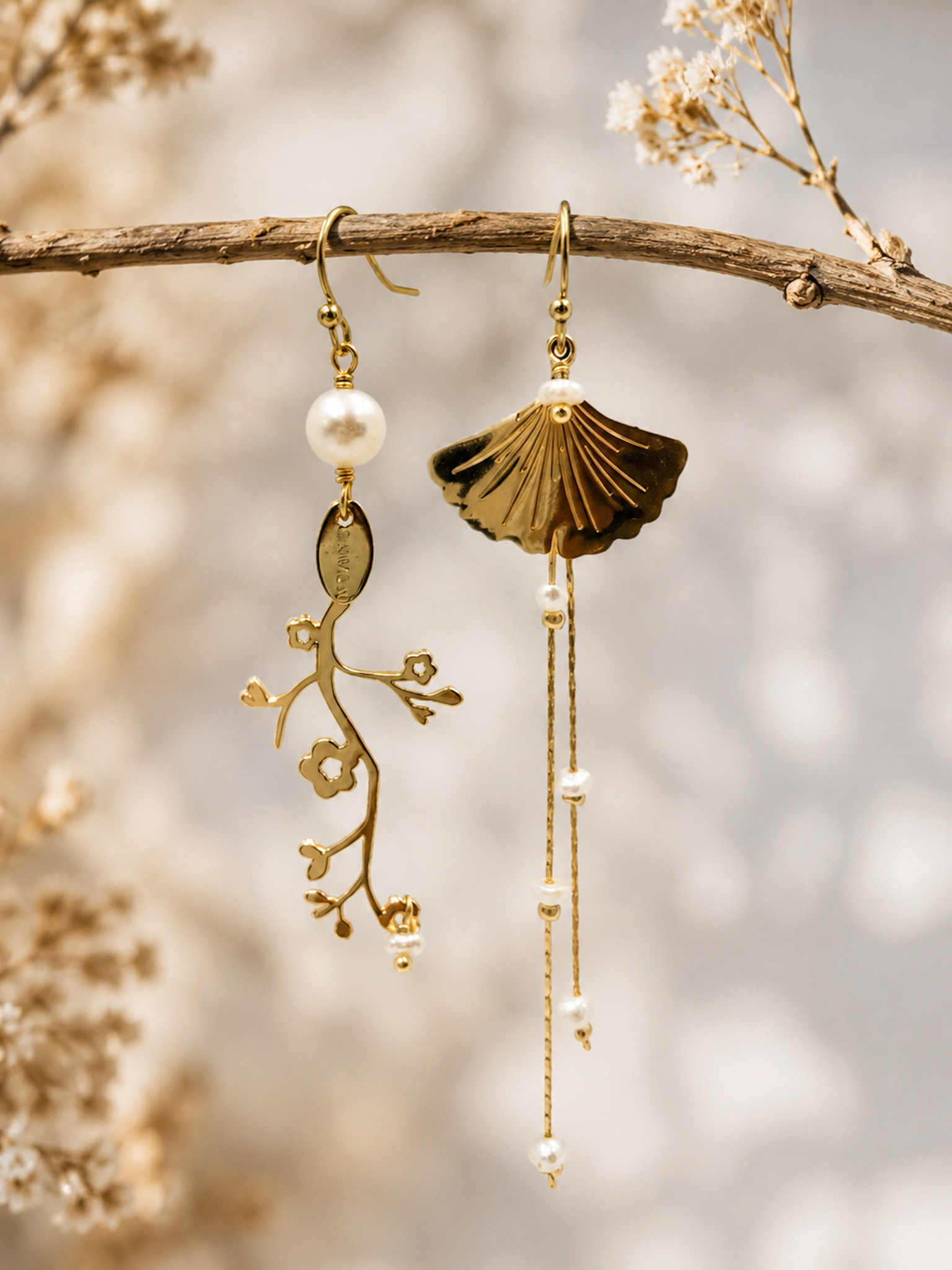 Gingko Nacre d'eau douce